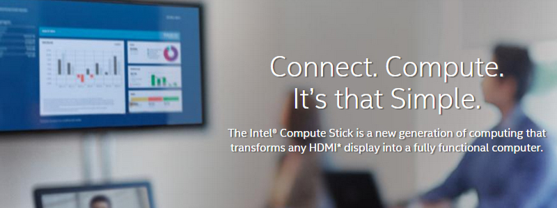 The Intel® Compute Stick transforms any HDMI display intoa computer